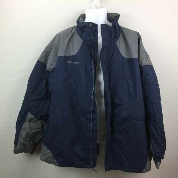 Columbia Mens Windbreaker Coat Jacket Navy Blue